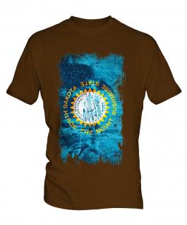 South Dakota State Grunge Flag Mens T-Shirt