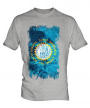 South Dakota State Grunge Flag Mens T-Shirt