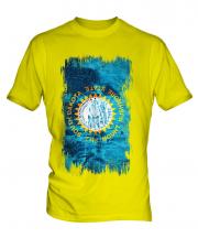 South Dakota State Grunge Flag Mens T-Shirt