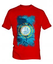 South Dakota State Grunge Flag Mens T-Shirt