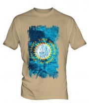 South Dakota State Grunge Flag Mens T-Shirt