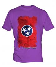 Tennessee State Grunge Flag Mens T-Shirt