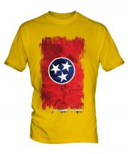 Tennessee State Grunge Flag Mens T-Shirt