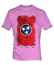 Tennessee State Grunge Flag Mens T-Shirt