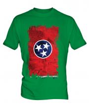 Tennessee State Grunge Flag Mens T-Shirt