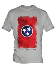 Tennessee State Grunge Flag Mens T-Shirt