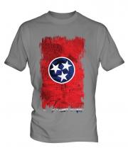 Tennessee State Grunge Flag Mens T-Shirt