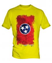 Tennessee State Grunge Flag Mens T-Shirt