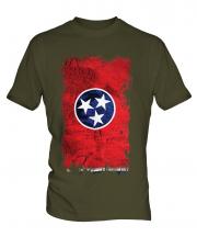 Tennessee State Grunge Flag Mens T-Shirt