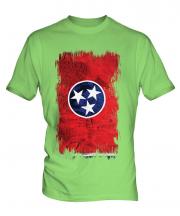 Tennessee State Grunge Flag Mens T-Shirt