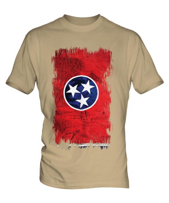 Tennessee State Grunge Flag Mens T-Shirt