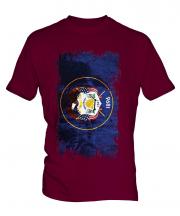 Utah State Grunge Flag Mens T-Shirt