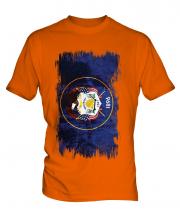 Utah State Grunge Flag Mens T-Shirt