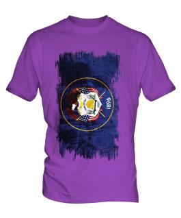 Utah State Grunge Flag Mens T-Shirt