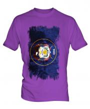 Utah State Grunge Flag Mens T-Shirt