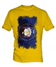 Utah State Grunge Flag Mens T-Shirt