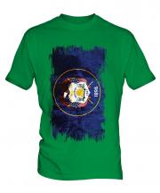 Utah State Grunge Flag Mens T-Shirt