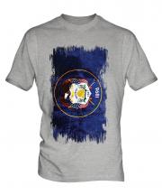 Utah State Grunge Flag Mens T-Shirt