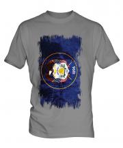 Utah State Grunge Flag Mens T-Shirt