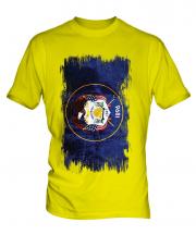 Utah State Grunge Flag Mens T-Shirt