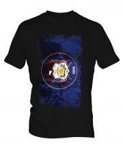 Utah State Grunge Flag Mens T-Shirt