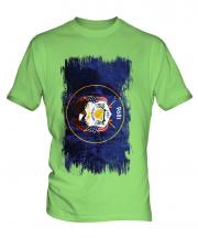 Utah State Grunge Flag Mens T-Shirt
