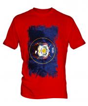 Utah State Grunge Flag Mens T-Shirt