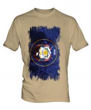 Utah State Grunge Flag Mens T-Shirt