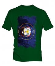 Utah State Grunge Flag Mens T-Shirt