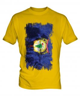 Vermont State Grunge Flag Mens T-Shirt