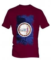 Virginia State Grunge Flag Mens T-Shirt