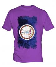 Virginia State Grunge Flag Mens T-Shirt