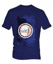 Virginia State Grunge Flag Mens T-Shirt