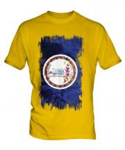 Virginia State Grunge Flag Mens T-Shirt