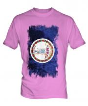 Virginia State Grunge Flag Mens T-Shirt