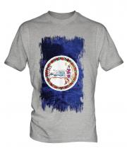 Virginia State Grunge Flag Mens T-Shirt