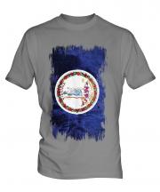 Virginia State Grunge Flag Mens T-Shirt