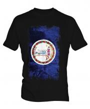 Virginia State Grunge Flag Mens T-Shirt