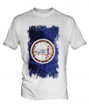 Virginia State Grunge Flag Mens T-Shirt