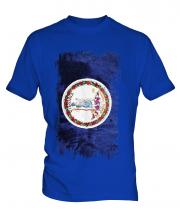 Virginia State Grunge Flag Mens T-Shirt
