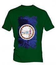 Virginia State Grunge Flag Mens T-Shirt