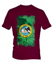 Washington State Grunge Flag Mens T-Shirt