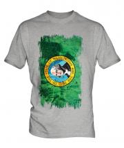 Washington State Grunge Flag Mens T-Shirt