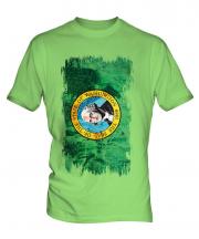 Washington State Grunge Flag Mens T-Shirt