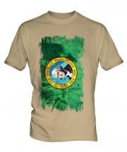 Washington State Grunge Flag Mens T-Shirt