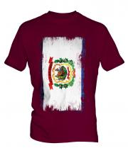 West Virginia State Grunge Flag Mens T-Shirt
