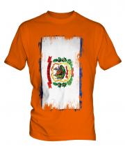 West Virginia State Grunge Flag Mens T-Shirt