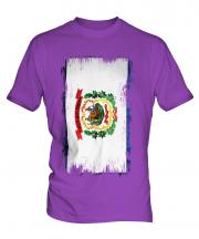 West Virginia State Grunge Flag Mens T-Shirt