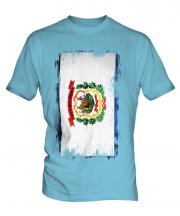 West Virginia State Grunge Flag Mens T-Shirt