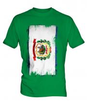 West Virginia State Grunge Flag Mens T-Shirt